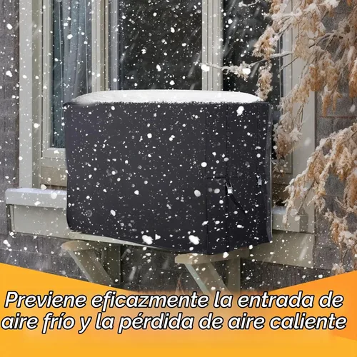 Vista 6 de Cubiertas de aire acondicionado para unidades de ventana, aislamiento de 3 capas, cubierta exterior de CA con correa de hebilla de metal, toldo