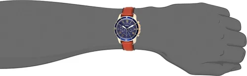 Vista 4 de Fossil - Reloj de cuarzo para hombre de acero inoxidable y cuero color negro talla única
