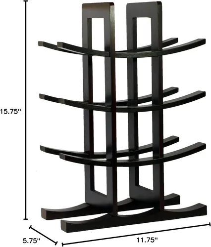 Vista 5 de Oceanstar WR1132 Estante de vino de bambú para 12 botellas, color espresso oscuro (paquete de 12)