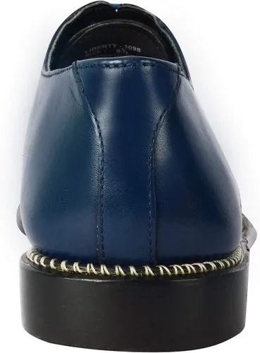 Vista 4 de Zapatos de baile para hombre, zapatos de vestir Oxford para hombre, cuero genuino, de punto, con encaje, zapatos formales de negocios