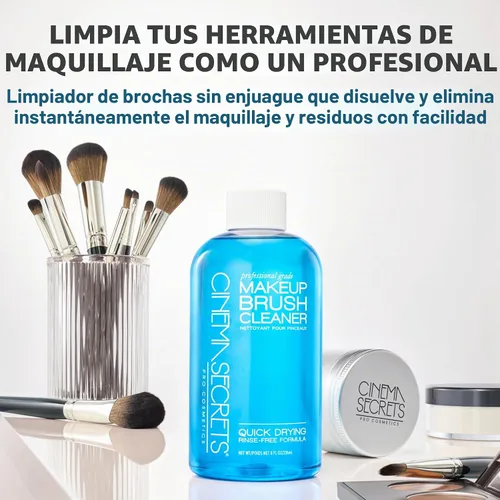 Vista 2 de Cinema Secrets Spray limpiador de brochas de maquillaje profesional, vainilla (2 onzas líquidas)