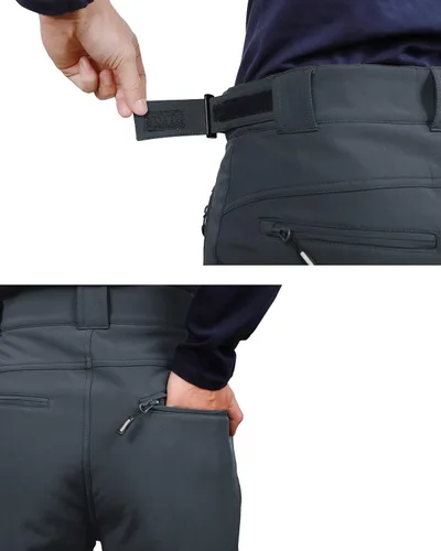Vista 4 de Outdoor Ventures Lite - Pantalones deportivos impermeables y resistentes al viento para hombre, con forro polar, para senderismo, esquí, nieve