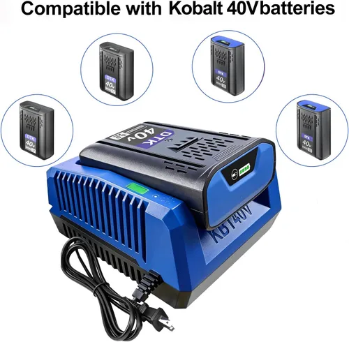 Vista 8 de DTK Reemplazo de carga rápida para cargador de batería rápido Kobalt de 40 V