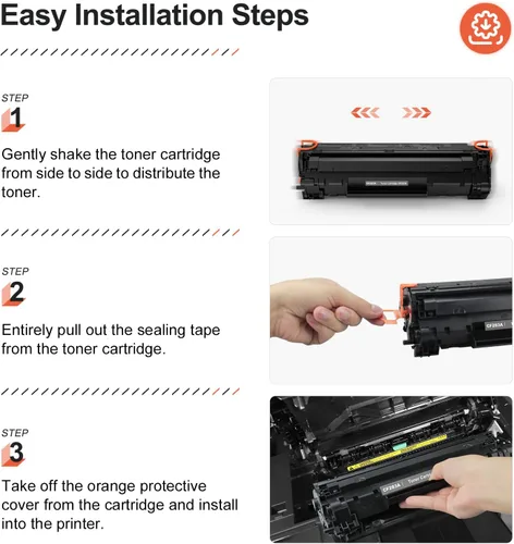 Vista 5 de V4INK cartucho toner color negro CF283A 83A compatible con LaserJet Pro M127 M127FW FN M125 125FW 125A M201 M225MFP. Paquete de 2 Negro (Black Navy)
