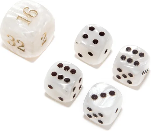 Vista 24 de Bello juegos Deluxe dados de imitación de mármol sets-black/, Azul, 5/8