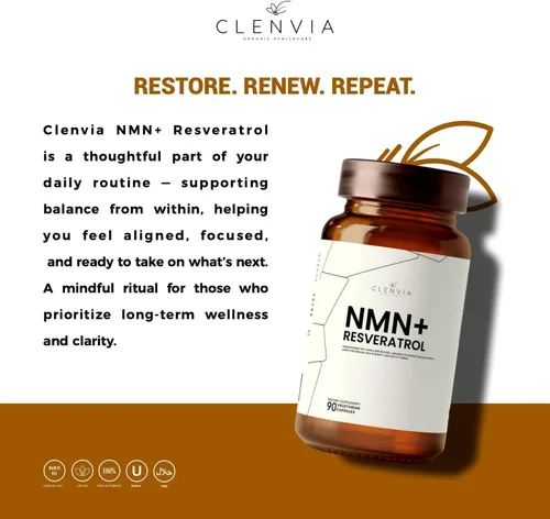 Vista 7 de Suplemento NMN premium con resveratrol – Fórmula de apoyo NAD+ de alta potencia – >99.7% de pureza – probado por terceros – Fabricado en Estados