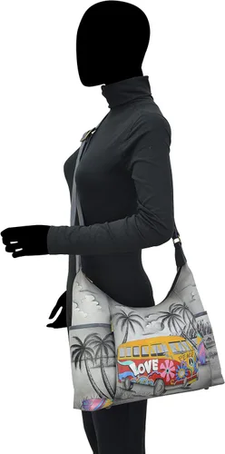 Vista 6 de Anna by Anuschka - Hobo de piel auténtica para mujer