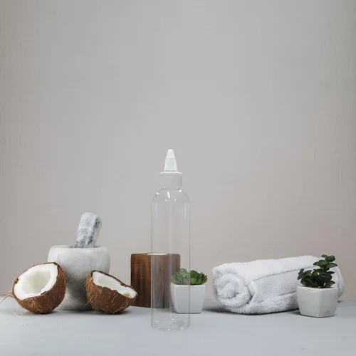 Vista 3 de BRIGHTFROM Botellas aplicadoras con tapa giratoria, 8 onzas, botellas de plástico vacías para apretar, sin BPA, PET, recargable, boquilla