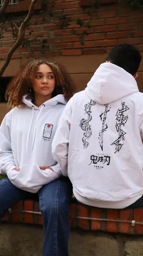 Vista 4 de Tokiobrand Sudadera con capucha de anime Kimetsu No Yaiba con capucha de Demon Slayer Anime Sudadera con capucha Ropa