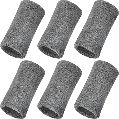 Vista 10 de WILLBOND Bandas de sudor de muñeca de 6 pulgadas para hombres y mujeres, elásticas, atléticas, largas, absorbentes, para baloncesto, tenis, correr
