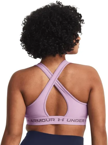 Vista 4 de Under Armour - Sujetador deportivo de medio impacto, con espalda cruzada, para mujer