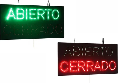 Vista 8 de Señal Abierto, 24"x12", 23.6x11.8 in, TOPKING, LED, Neón, Florescente, Señalización, Letrero, Exhibición, Cartelera, Pantalla, Gran Inauguración