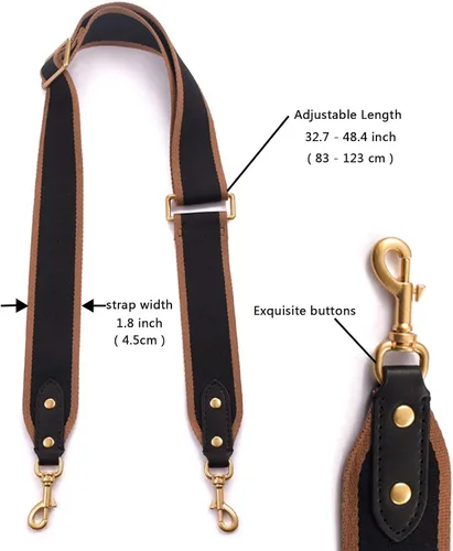 Vista 2 de GOXTECH Purse Strap Replacement Crossbody Handbag Stripe Wide Adjustable