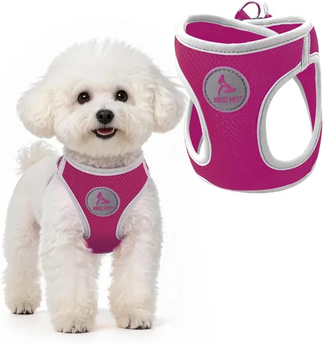 Vista 8 de Kruz - Arnés para perro (pecho de 13.5 a 14 pulgadas, peso de 4 a 6 libras) Athletica chaleco ajustable resistente sin estrangulamiento para perros