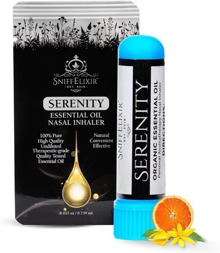 Vista 7 de Inhalador de vapor nasal para aromaterapia con aceite esencial para alivio de senos y alergias, paquete de 3 sin respiración, nariz tapada, moco