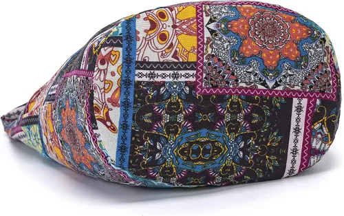 Vista 5 de Bolsa de hombro para mujer, de lona en estilo hippiebohemio para llevar cruzada al hombro, disponible en diferentes colores y estampados