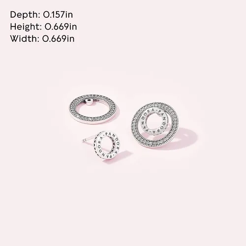 Vista 5 de Pandora Jewelry Forever Pandora - Pendientes de circonita cúbica en plata de ley