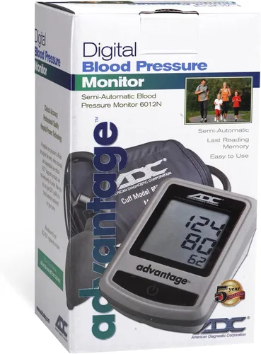 Vista 4 de ADC Advantage 6112 Automatic Digital Blood Pressure Monitor with Adult Extended-Range Upper-Arm Cuff, Navy