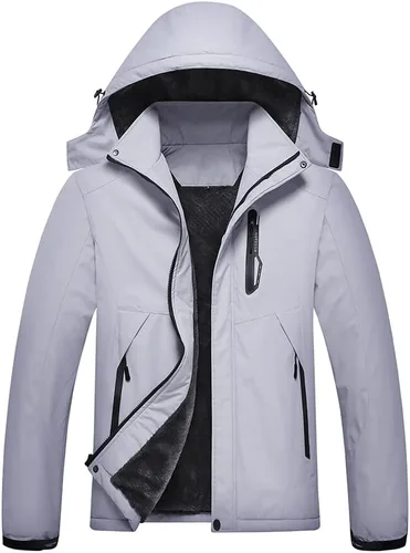 Vista 10 de Chaqueta de esquí impermeable de montaña para hombre, rompevientos de invierno, chaqueta de snowboard con capucha cálida, chaquetas impermeables