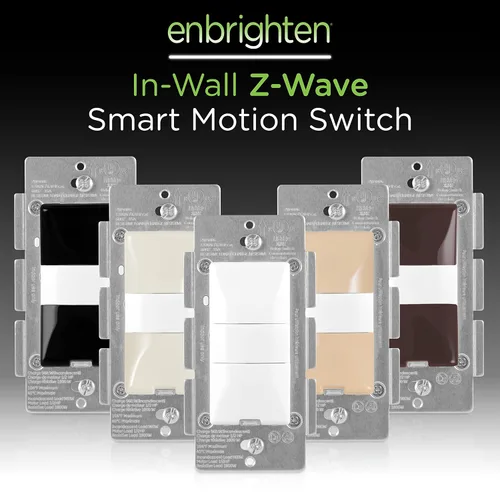Vista 7 de Enbrighten Luz inteligente con sensor de movimiento Z-Wave para interiores, encendido/apagado, sensor de vacante/ocupación, incluye blanco