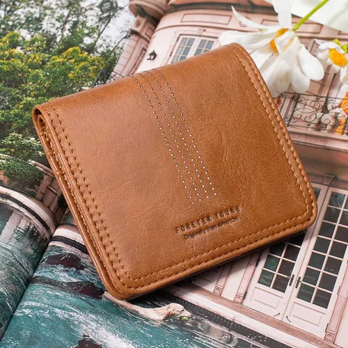 Vista 5 de APHISON Billetera para mujer, delgada y pequeña, cartera RFID para mujer, 01A125marrón2, Compacto