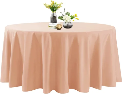 Vista 29 de Mantel de poliéster lavable de 132 pulgadas, resistente a las manchas y a las arrugas, mantel decorativo para mesa de comedor, fiestas de bufé