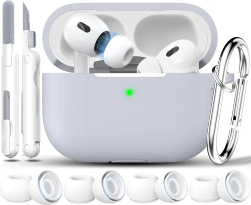 Vista 36 de RFUNGUANGO - Funda de silicona para AirPods Pro con auriculares, aguacate