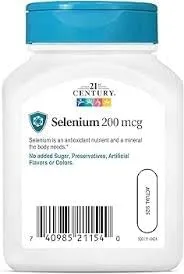 Vista 2 de 21st century Selenio 200 mcg cápsulas – 60 ct, Paquete de 4