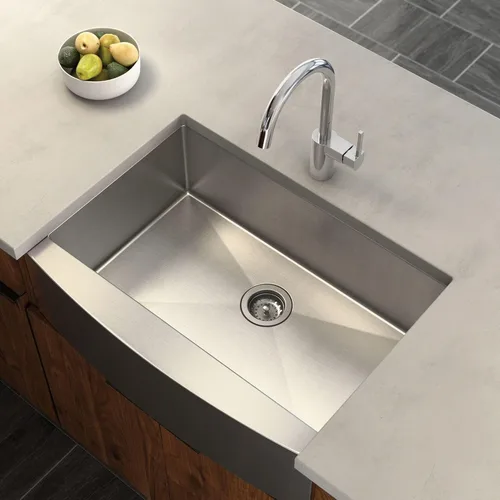 Vista 5 de Moen G18121 Prep - Fregadero de cocina de acero de calibre 18 para montar debajo del delantal, cuenco individual, 30 x 21 pulgadas, acero inoxidable