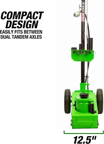 Vista 2 de OEMTOOLS 24851 Gato hidráulico de aire/hidráulico de 22 toneladas, gato de piso resistente, rango de elevación de 8-3/4" a 17-11/16", diseño