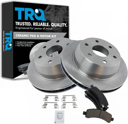 Vista 58 de TRQ Juego de pastillas de freno y rotor de cerámica trasera compatible con Honda Accord V6 1998-02 3.0L con frenos de disco traseros 02-06 Acura RSX