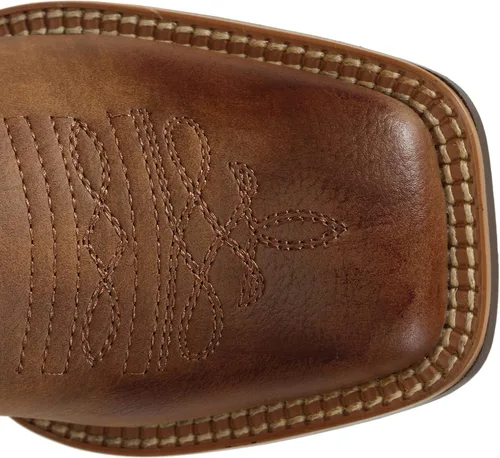 Vista 9 de J's.o.l.e Botas vaqueras de moda para mujer, punta cuadrada, anchas, media pantorrilla, vaqueras occidentales
