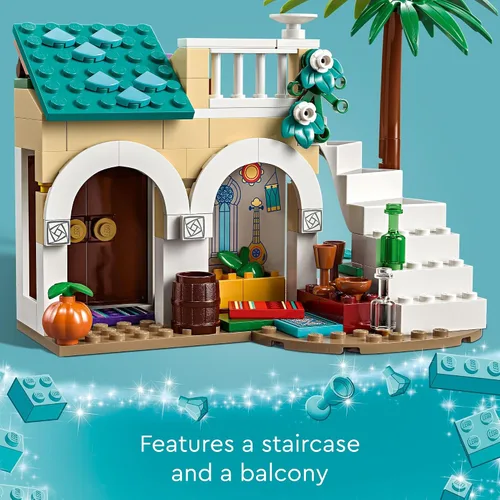 Vista 3 de LEGO Disney Wish: Asha in The City of Rosas 43223 - Juego de juguetes de construcción, un modelo para construir de la película de Disney