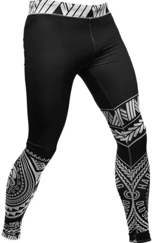 Vista 4 de Hardcore Training Pantalones de compresión para hombre, mallas de entrenamiento, capa base, boxeo, correr, muay thai, MMA, no Gi BJJ