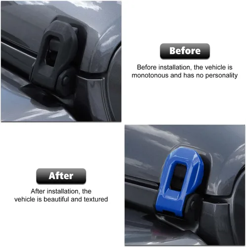Vista 2 de RT-TCZ Cubierta de pestillo de capó, soportes exteriores de bloqueo de capó, accesorios de decoración de ABS para Jeep Wrangler JL JLU y Gladiator