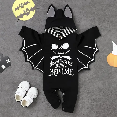 Vista 2 de My First - Traje de Halloween para bebé recién nacido, ropa de cosplay, disfraz de murciélago con capucha