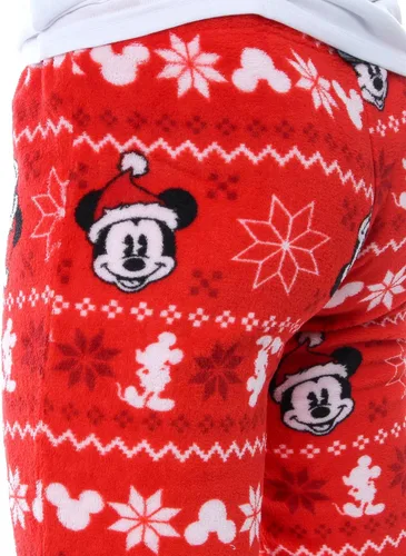 Vista 3 de Disney Mickey Mouse Juniors' Fairisle - Pantalones de pijama de felpa para dormir