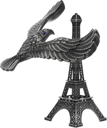 Vista 2 de Totority Balance Bird - Águila de aleación con torre Eiffel, juguete de escritorio de gravedad de 5.9 pulgadas, demostración de física giratoria