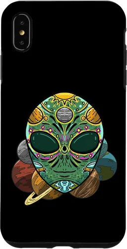 Vista 7 de Funda de regalo para iPhone 14 Alien Sugar Skull Galaxy Retro ET Dia De Los Muertos