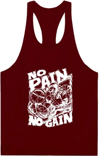 Vista 4 de Camiseta sin mangas de gimnasio para hombre, con espalda en Y, fitness, culturismo, entrenamiento muscular, camiseta sin mangas