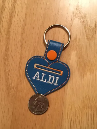 Vista 2 de Llavero Aldi, llavero con soporte para cuarto de Aldi-Love
