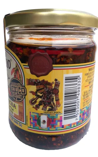 Vista 4 de Salsas Machas Don Emilio 15 oz Chile Morita hecha en México