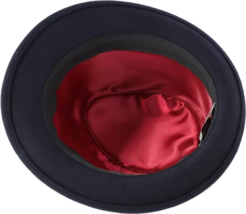 Vista 53 de Home Prefer Sombrero de invierno de fieltro de lana para hombre Sombrero de ala corta Fedora