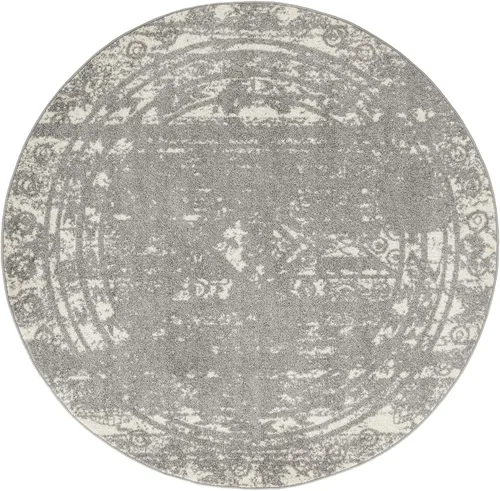 Vista 35 de Unique Loom Lennon Collection - Alfombra de área Zal (2 pies x 3 pies 1 pulgada, rectangular, gris y marfil)