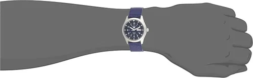Vista 4 de SEIKO 5 Reloj automático para hombre con esfera azul SNZG11J1, Azul, Deportes