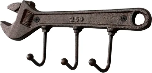 Vista 8 de KiaoTime Ganchos de Pared de Metal de Hierro Fundido Rústico, Perchero de Pared Montado en Forma de Martillo Retro Vintage, Soporte para Llaves