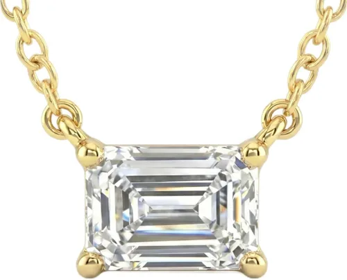 Vista 28 de La Joya 1/2-2 CT Lab Grown Diamond Necklace 14K White Gold Multi Shape Oro blanco