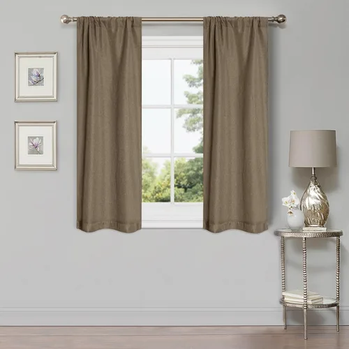 Vista 57 de Superior Linen Semi Blackout Curtains, Room Darkening, Bedroom, Drapes, Kitchen, Living Room Window Accents, Sun Blocking, Grommet Header, Classic