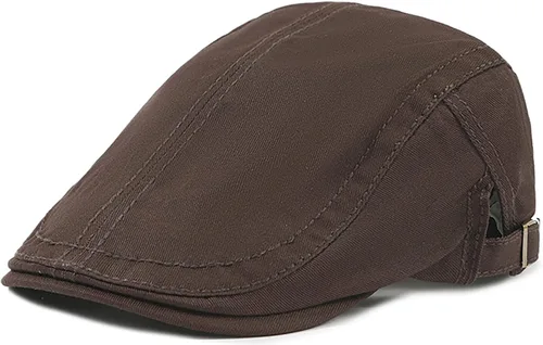Vista 13 de Gorras planas para hombre, boina de conducción, boina de periódico, sombrero de hiedra de algodón