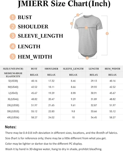 Vista 6 de JMIERR Paquete de 3 camisetas de algodón Hipster Hip Hop de cuello redondo para hombre